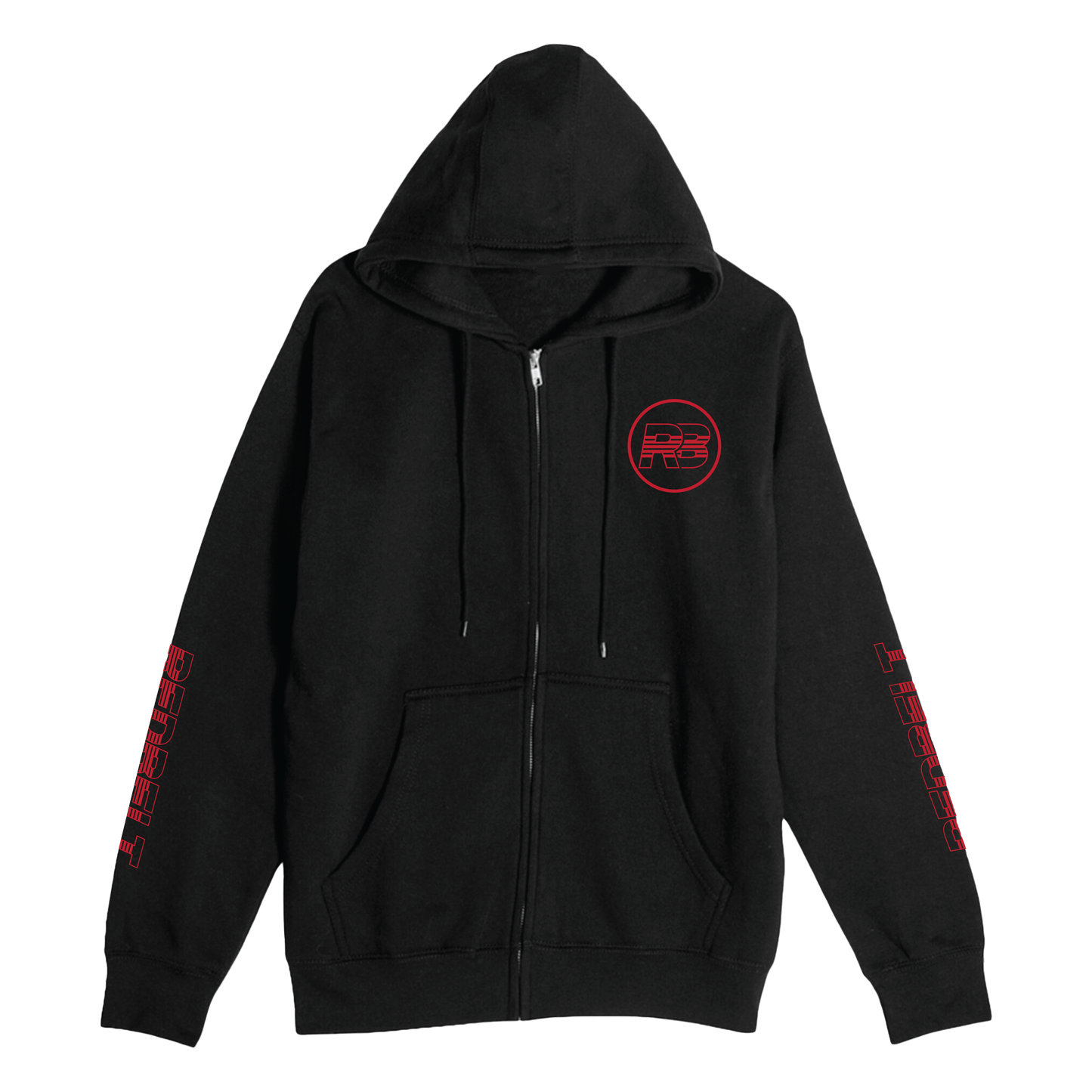 REDBELT Lightweight Graphic Full Zip Hoodie "Black"