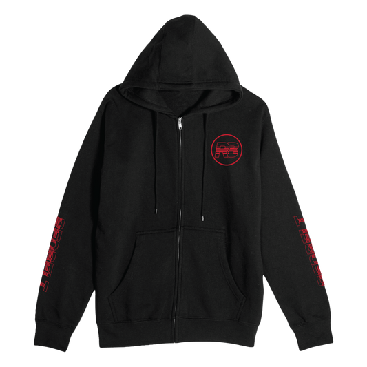 REDBELT Lightweight Graphic Full Zip Hoodie "Black"